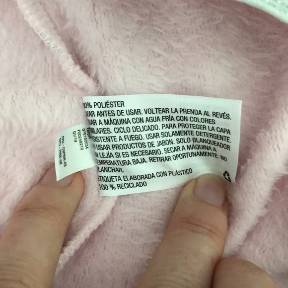 Pink fuzzy sleeping shorts with silver stars - Picture 9 of 9